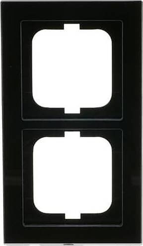 Busch-Jaeger Abdeckrahmen 2-fach aus Glas in Schwarz - Bild 1