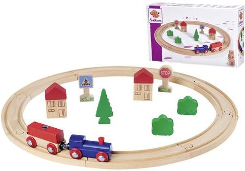 Eichhorn Holz-Eisenbahn Kreis Set 20-teilig in Bunt/Mehrfarbig - Bild 1