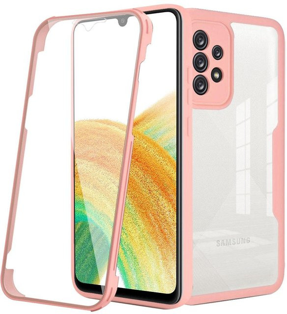 Luxuriöse 360 Vollkörper-Schutzhülle aus weichem Silikon für Samsung Galaxy A54 A53 A34 A13 A52 A33 A51 A12 A52S A71 A32 in Pink - Bild 1
