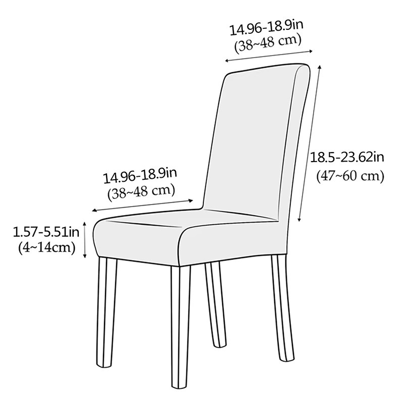 Yupartex Stretch-Esszimmerstuhlbezüge aus Jacquard in Beige für moderne Stühle - Bild 2