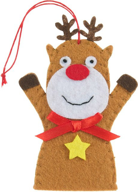 Rico Design Weihnachts-Aufhänger Rentier aus Filz in Braun - Bild 1