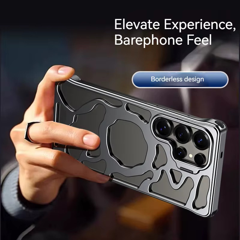 Xiangyun Magnetische Handyhülle aus Aluminiumlegierung mit unsichtbarem Objektivhalter für Samsung S26 S25 S24 S23 Ultra in Grau - Bild 2