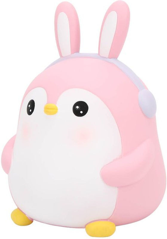 Tooarts Sparschwein Pinguin in Rosa als süßes Deko-Spielzeug für Kinder aus Kunststoff - Bild 1