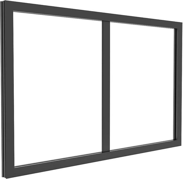 Vente-unique Oberlicht Bayview aus Aluminium in Schwarz, Breite: 63 cm - Bild 1