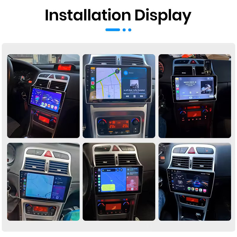 Junsun Android Auto Autoradio mit Wireless Apple CarPlay und 9.0 IPS Touchscreen für Peugeot 307 307CC 307SW, Schwarz, 2 Din Multimedia Videoplayer - Bild 2