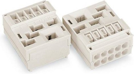 WAGO Verbindungsklemme starr für 1.5-2.5mm² mit 4 Polen in Weiß, 50 Stück - Bild 1
