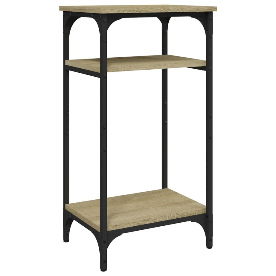 vidaXL Beistelltisch Sonoma-Eiche in Braun aus Holzwerkstoff und Stahl, B/T/H: 40 x 30 x 75 cm - Bild 2