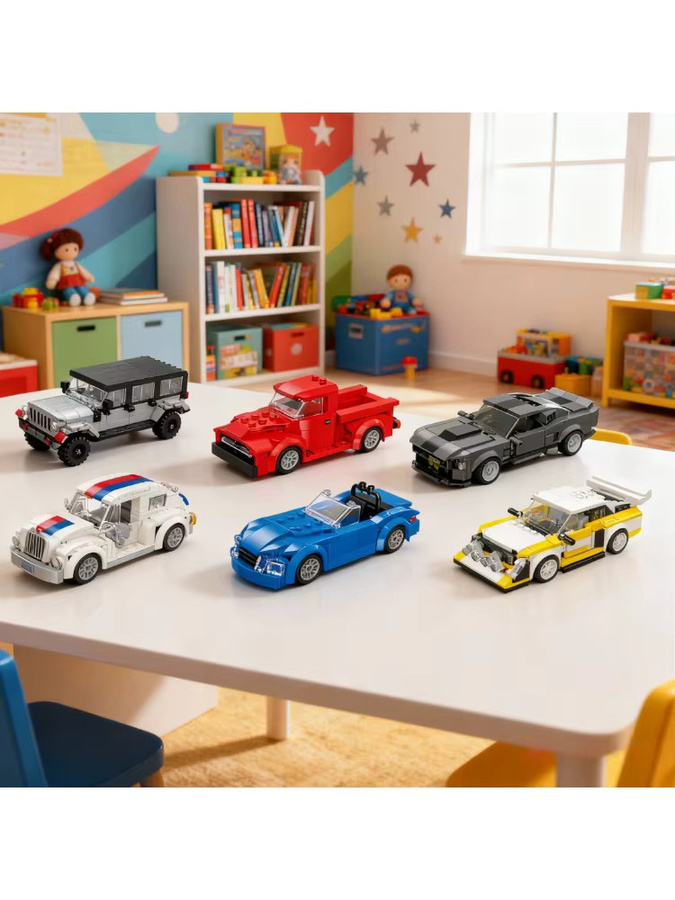 Knew Built Sportrennwagen-Bausteine, DIY STEM Rennfahrzeug-Set - Bild 4