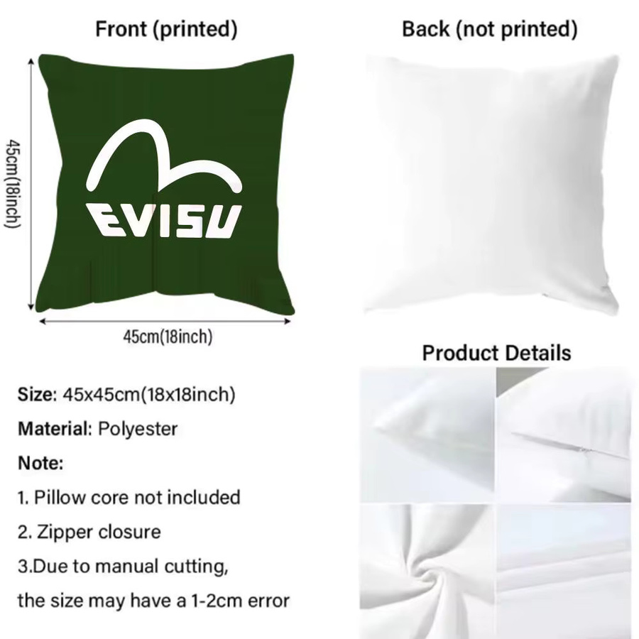 E-Evisu Feans Kissenbezug mit Muster in Black6 und Multicolor für Sofa und Wohnzimmer - Bild 4