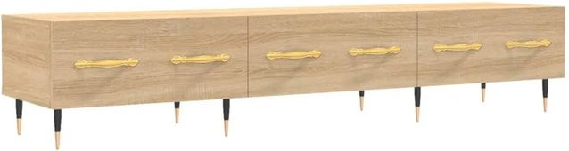 vidaXL TV-Schrank in Sonoma-Eiche mit Medienfächern, Farbe: Braun, B/T/H: 150 x 36 x 30 cm - Bild 1