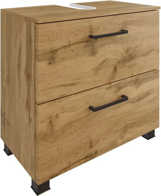 Waschbeckenunterschrank Florenz von Held Möbel in Wotaneiche Braun-holzoptik, Breite: 60 cm, Höhe: 54 cm, Tiefe: 35 cm - Bild 1