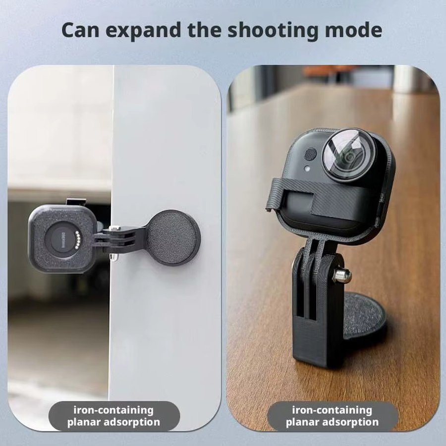 Schwarze magnetische Kamera-Halshalterung mit Schnellverschluss für GoPro 12 11 10, Action 4 und Insta360 X3 - Bild 6