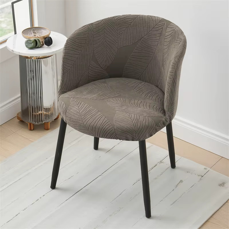 WANERQU Jacquard Stuhlbezug mit floralem Muster für Armlehnstühle, dehnbarer halbkreisförmiger Sitzbezug für Café und Bar - Bild 3