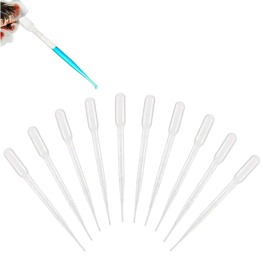 100 Stück transparente Einweg-Transferpipetten aus Kunststoff für Laborbedarf in verschiedenen Größen von 0,2 ml bis 10 ml - Bild 3