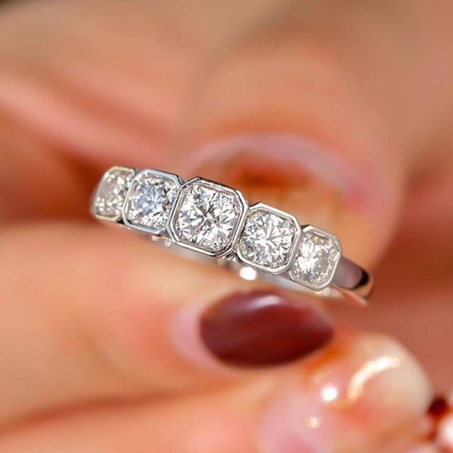 Huitan Ring, Silber, Zirkonia, Damen - Bild 1