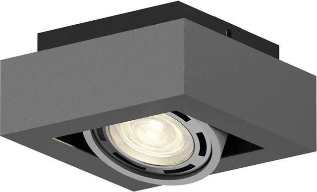 Arcchio Deckenlampe Ronka Modern Schwarz aus Aluminium, 1-flammig GU10 Wohnzimmerleuchte - Bild 1