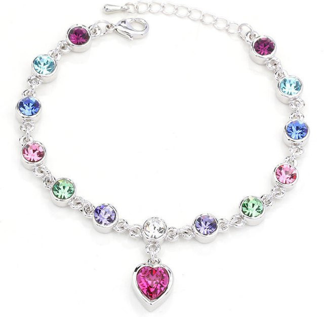 Cherish Love Kristall-Armband, Bunt, Silber, Damen - Bild 1
