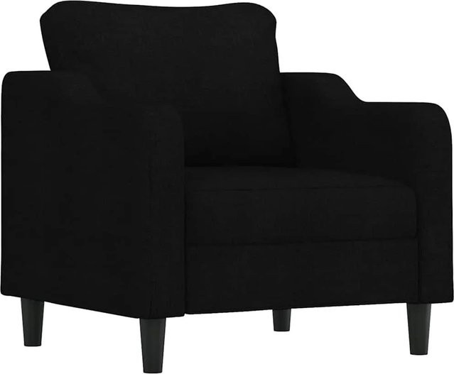 vidaXL Sessel Schwarz mit Stoffbezug und Metallgestell - Bild 1