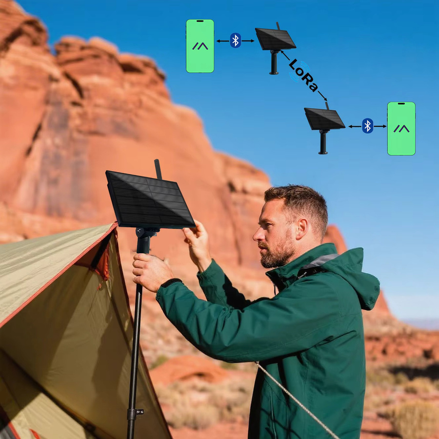 Heltec 4W Solar LoRa Node Wasserdicht mit Batterie für Meshtastic APP in Schwarz - Bild 6
