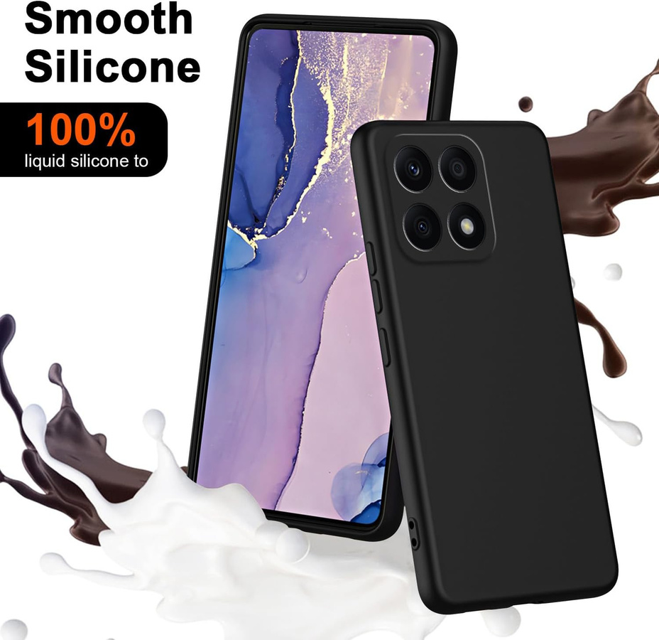 Flexible TPU Schutzhülle aus Flüssigsilikon für ZTE Blade A35 in Schwarz - Bild 4