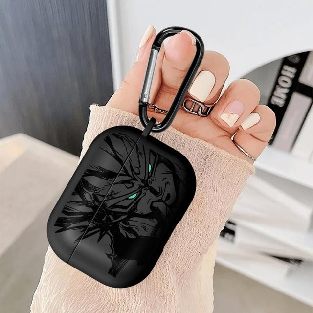 Dragon Ball Goku und Vegeta Kopfhörerhülle für Apple AirPods 1 2 3 4 Pro und Pro 2 in Schwarz - Bild 1