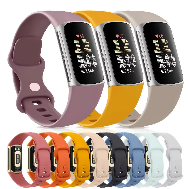 JBAILI Uhrenarmband Silikon, Sport, Unisex, für Fitbit Charge 5 6 - Bild 2