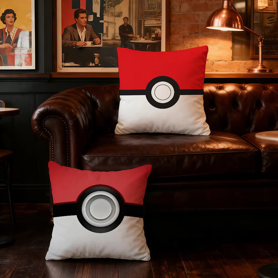 Potdemiel Pokemon Kissenbezug mit Grafikdesign, Mehrfarbig, Durchmesser: 30 cm - Bild 3