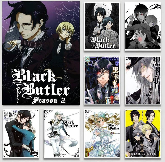 Wasserfeste Anime Black Butler-r HD Wanddekoration in Multicolour für dein Zuhause - Bild 1
