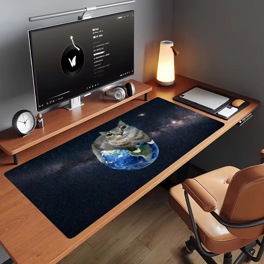 Zazu Fun Cat Meme Mauspad XXL, rutschfeste Schreibtischunterlage in Multicolour für PC und Laptop - Bild 5