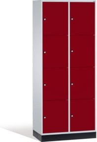 C+P Schließfachschrank Intro mit 8 Fächern, Front Rubinrot, Korpus Lichtgrau, H x B x T: 195 x 82 x 50 cm - Bild 1
