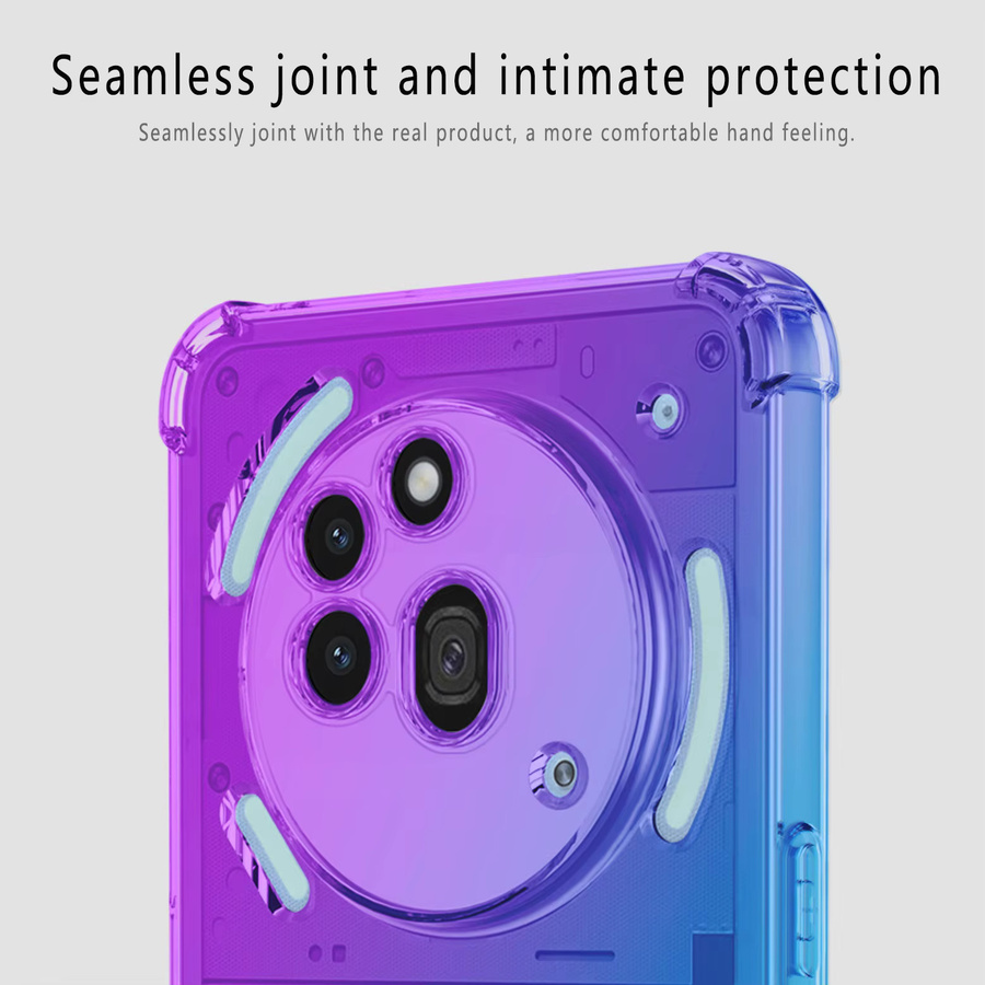 Stoßfeste TPU Schutzhülle mit Farbverlauf für Nothing Phone 3A Pro in Transparent/Multicolour - Bild 3