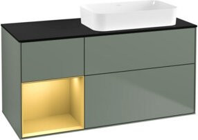 V&B Waschtischunterschrank Finion in Olivenmatt Lacquer, Breite: 120 cm, Tiefe: 60 cm - Bild 1