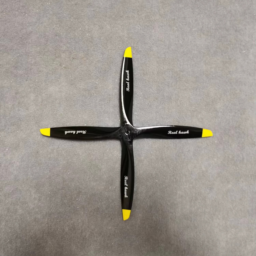 Real hawk Propeller, Buchenholz, 1 Stück, 4 Blatt, für RC-Gas Flugzeug Modell - Bild 1