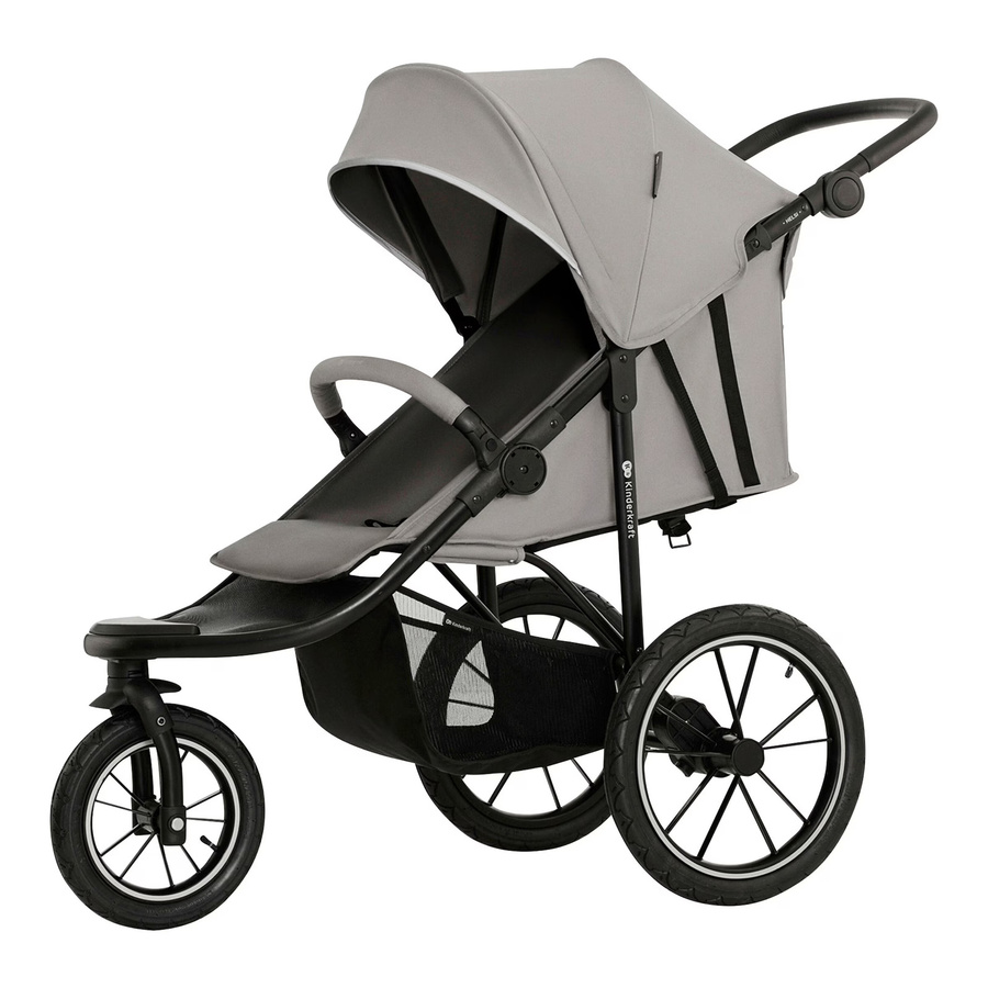 Kinderkraft Kinderwagen HELSI 2 Sportwagen Buggy in Grau mit Federung und Schwenkrädern - Bild 2