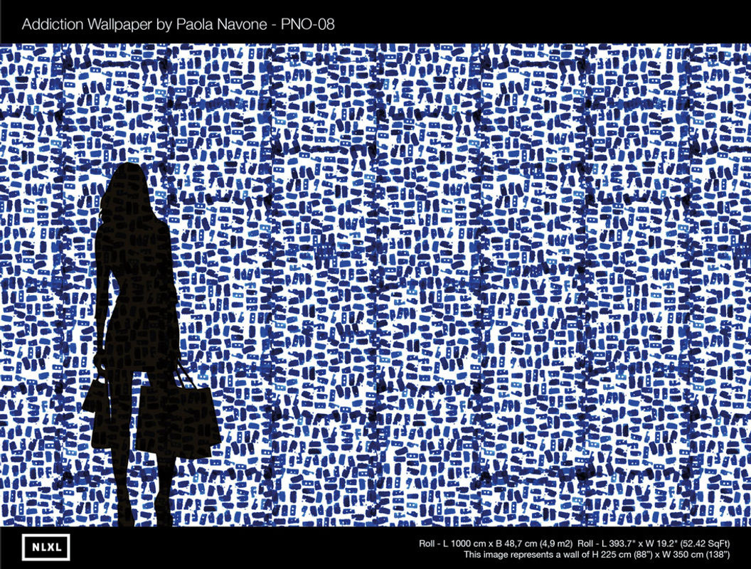 NLXL Wandtattoo Addiction 08 PNO-08 Mural Tapete Abstract Blau Non-Woven B/H: 225,0 x 48,7 cm - Bild 3