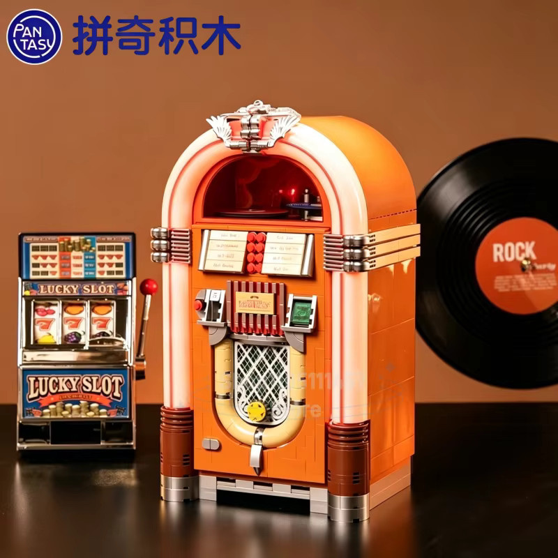 Pantasy Klassische Retro Amerikanische Jukebox, Bausatz, mit LED-Farblicht - Bild 3