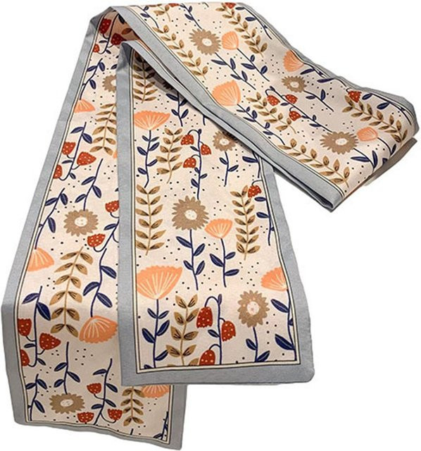 Neoglint Stirnband, Seidenschal, Blumig, beige, Damen - Bild 1