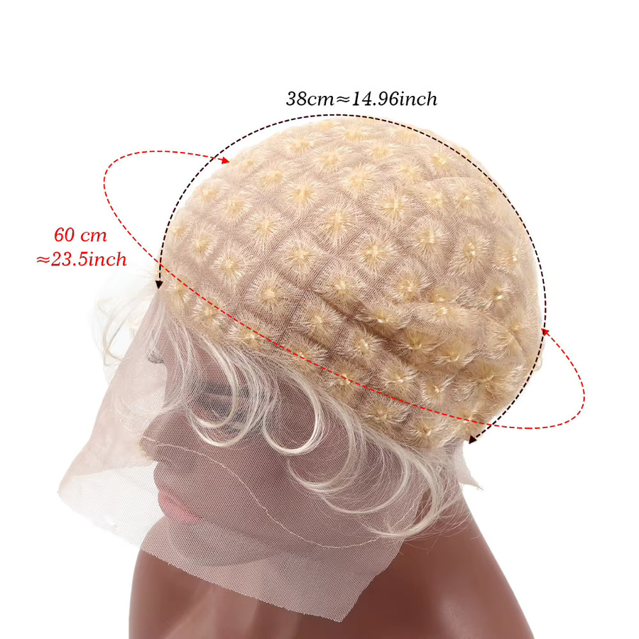 Yajukai Perückenkappen mit natürlichen Knoten und Babyhaar-Häkelzöpfen, Unisex - Bild 3