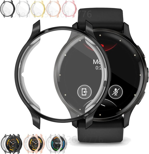 XCL Schutzhülle Silikon, Garmin Venu 3S 3 2S 2 plus, Vivoactive 4S/4, Silber - Bild 1