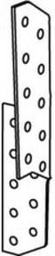 Industrial Quality Supplies Sparren-Pfettenanker links ART 81511, sendzimirverzinkt, Farbe: Silber, B/T/H: 3,2 x 3,2 x 21,0 cm - Bild 1