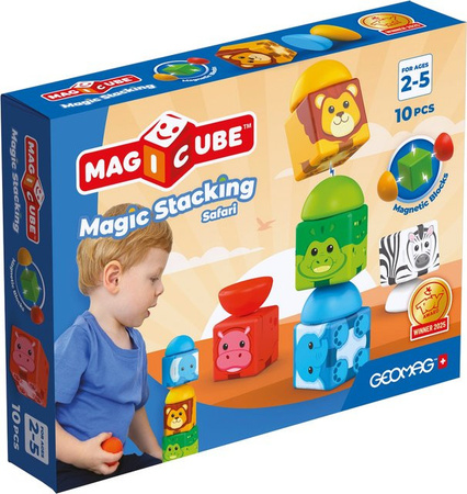 Geomag Magicube Blocks Stacking Safari Magnetisches Spielzeug Bunt / Mehrfarbig