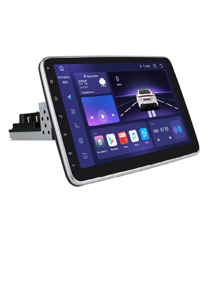 Hizpo Android Autoradio mit 10,1 Zoll drehbarem Touchscreen, Carplay, GPS, 4G, WIFI und Bluetooth in Schwarz - Bild 6
