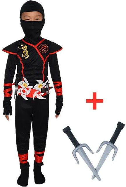 Japanisches Anime Samurai Ninja Cosplay Kostüm, Einteiler zum Verkleiden, ab 3 Jahren - Bild 1