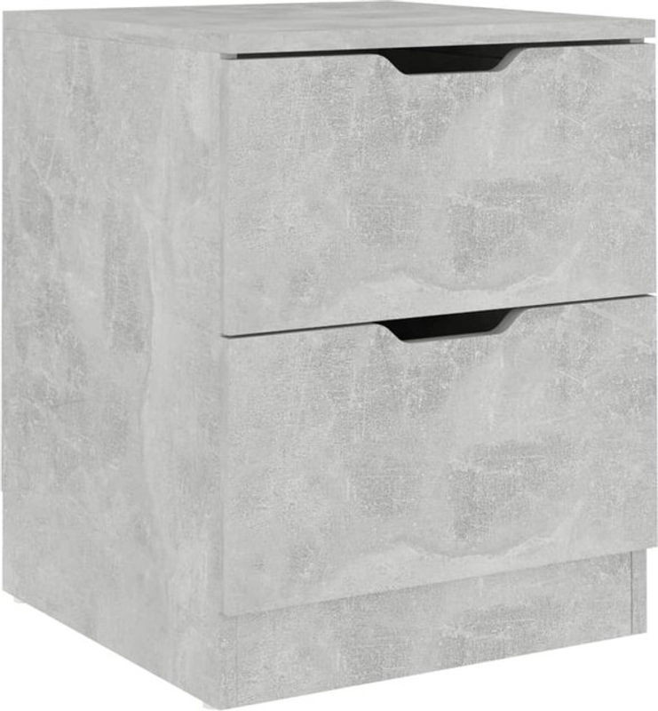 Moderner Nachttisch Vidaxl in Grau aus Holzwerkstoff, B/T/H: 40 x 40 x 50 cm - Bild 1