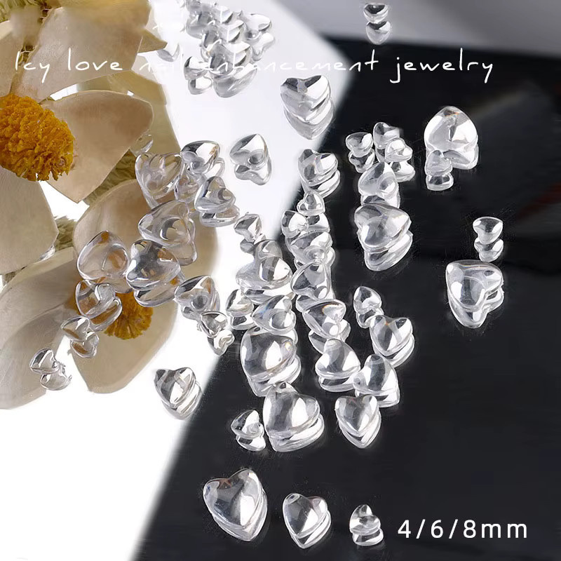 MAGT Nagel-Charms Herz-Form, transparent, 100 Stück - Bild 2