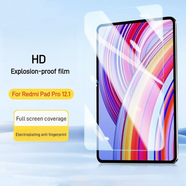 2er-Set Gehärtetes Glas Schutzfolie für Xiaomi Redmi Pad Pro 12,1 Zoll 2024, Transparent, HD Kratzschutz Displayfolie - Bild 1
