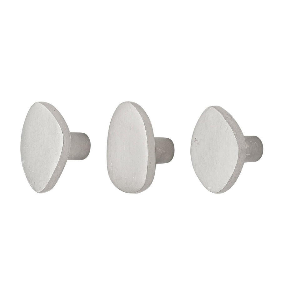 Bloomingville Ferri Haken aus Aluminium in Silber, 3er Set - Bild 1