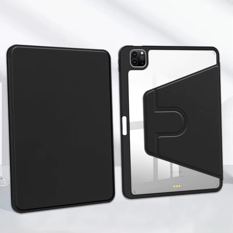 Stoßfeste 360-Grad-Standhülle für Apple iPad in Schwarz - Bild 3