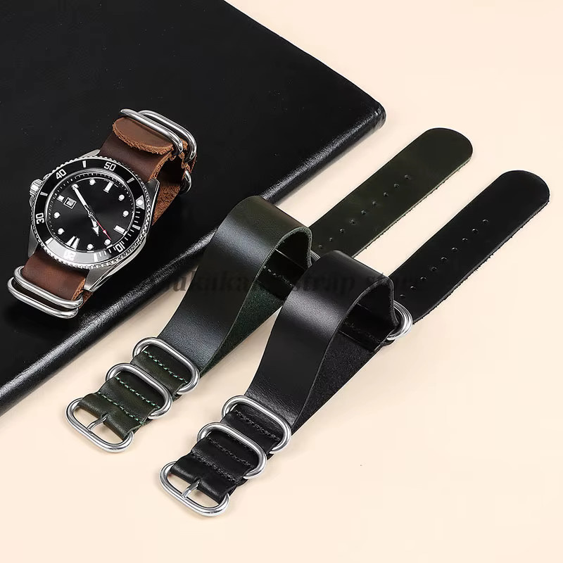 Braun Uhrenarmband Leder, Braun, Unisex - Bild 4