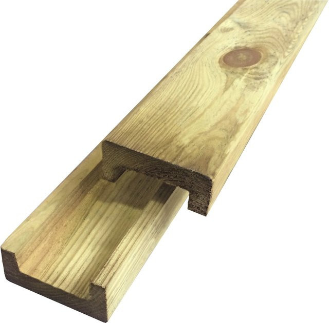 Abdeckung für Lattenrost aus Kiefer Holz, B/H: 3,8 x 10 cm, Länge: 450 cm - Bild 1